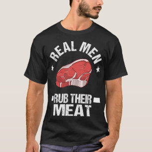 Camiseta Carne Fumante CHURRASCO Sobre Homens Engraçados Es