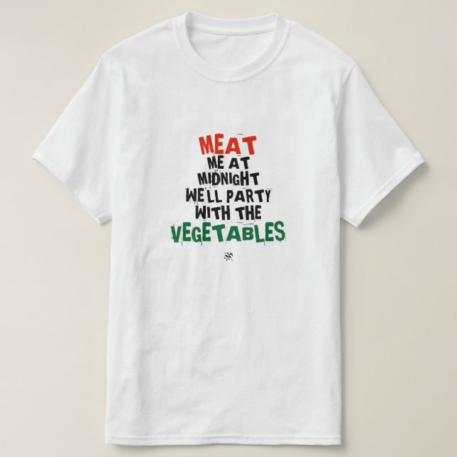 Camiseta Carne-me e os legumes (Frente do Design)