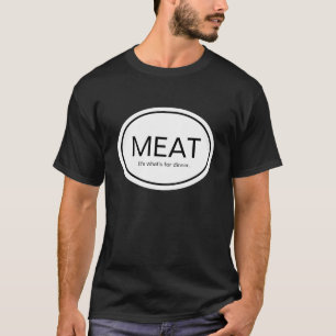 Camiseta CARNE para etiqueta do país do comensal a euro-