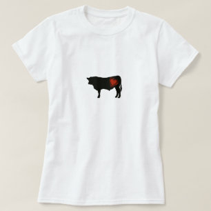 Camiseta Carne preta de Angus do amor