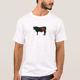 Camiseta Carne preta de Angus do amor