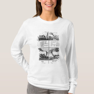 Camiseta Carne, vitela, carne de porco, e cortes da carne