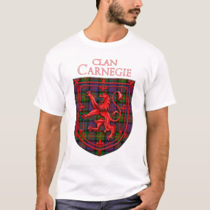 Camiseta Carnegie Tartan Scottish Xadrez Lion Rampant