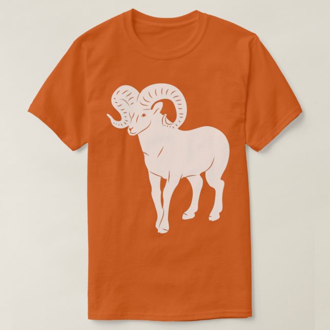 Camiseta Carneiro de Bighorn (Frente do Design)