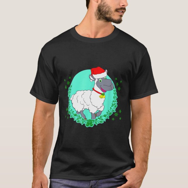 Camiseta Carneiro de Natal único para Crianças e Criadores (Frente)