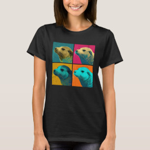 Camiseta Carneiros Coloridos de Pop de Seal Cáspio