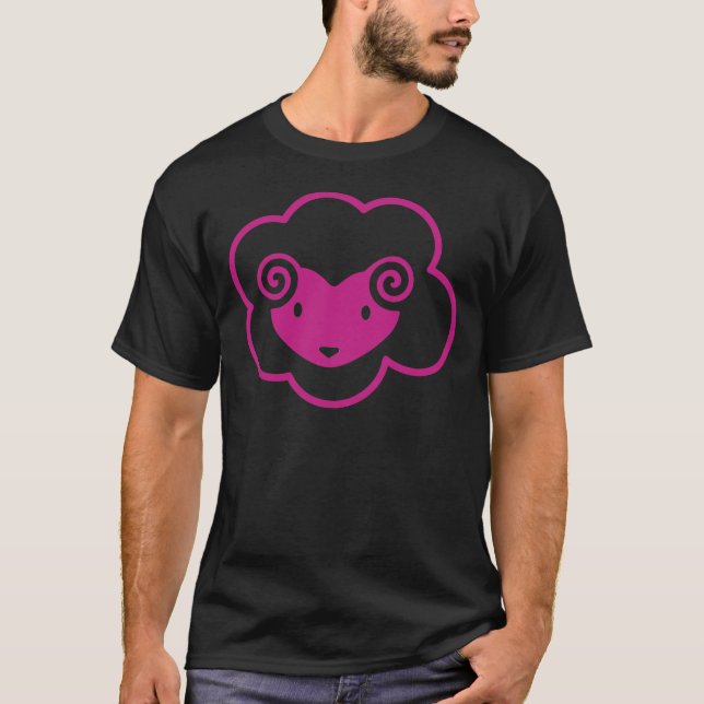 CAMISETA CARNEIROS COR-DE-ROSA (Frente)