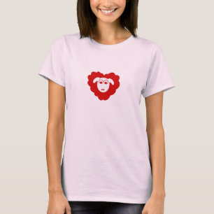 Camiseta Carneiros dados forma coração