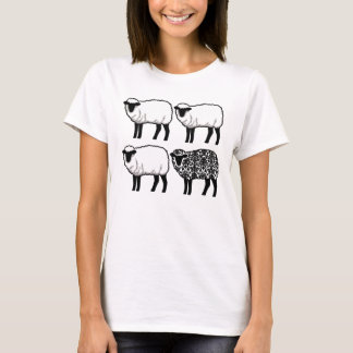 Camiseta Carneiros pretos do damasco