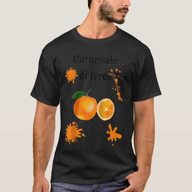 Camiseta Carnevale di Ivrea Orange Festival Carnival Italy  (Frente)