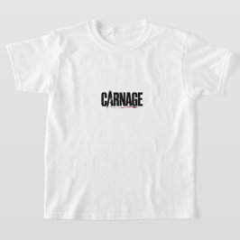Camiseta "Carnificina – Tipografia Afiada Sangue Gotejando 