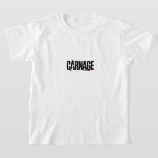 Camiseta "Carnificina – Tipografia Afiada Sangue Gotejando 