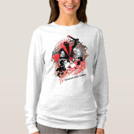 Camiseta Carnival Abstrato Panman em Vermelho Branco e Pret