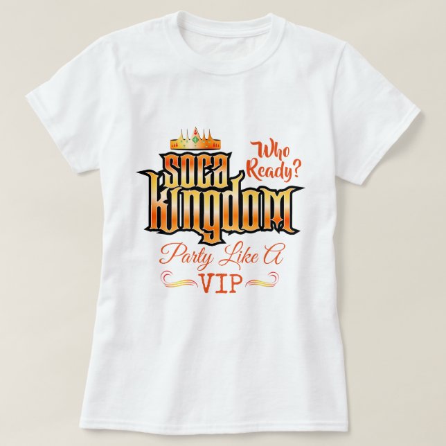 Camiseta CARNIVAL Soca Kingdom com Texto Editável (Frente do Design)