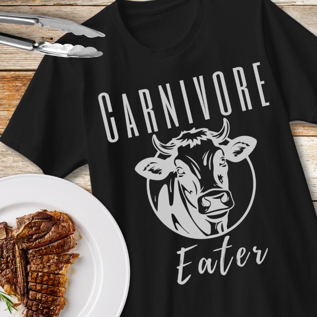 Camiseta Carnívoro Comendo Vaca Cabeça de Carneiro Amêijoa  (Carnivore Eater Tee - for cow lovers and meat enthusiasts. #carnivorelifestyle)