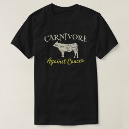 Camiseta Carnívoro contra cancer personalizável