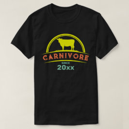 Camiseta Carnívoro desde o ano personalizável