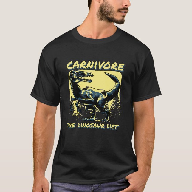Camiseta Carnívoro dieta dos dinossauros (Frente)