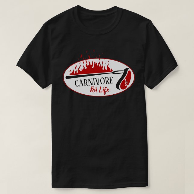 Camiseta Carnívoro para comedores de carne (Frente do Design)