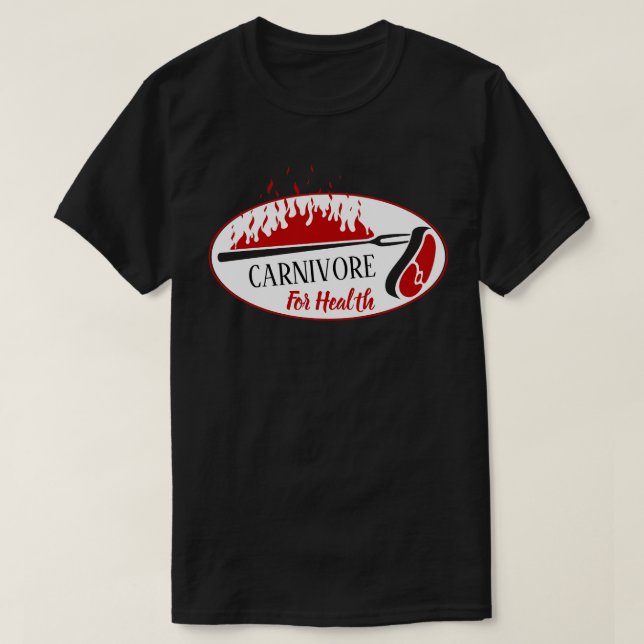 Camiseta Carnívoro para Comedores de Carne de Saúde (Frente do Design)