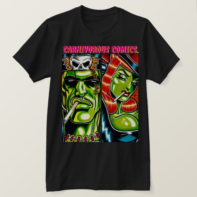 Camiseta Carnivorous™/O Belho e a Fera (Frente do Design)