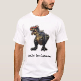 Camiseta Carnotaurus Dinossauro Crie Seu Próprio Texto Pers