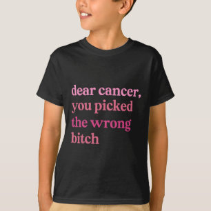 Camiseta Caro Cancer Você Escolhe O Cancer De Sobrevivência