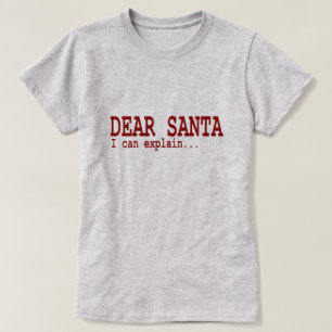 Camiseta Caro papai noel das citações engraçadas do Natal