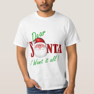 Camiseta Caro papai noel eu quero-o todo!