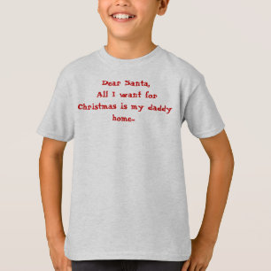 Camiseta Caro Papai noel, tudo que eu quero para o Natal é