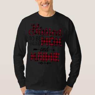 Camiseta Caro Xadrez Vermelho Abençoado, Chamado Mãe E Maim