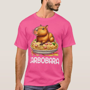 Camiseta Carobara Carbonara Pasta Noodles Funny Capybara