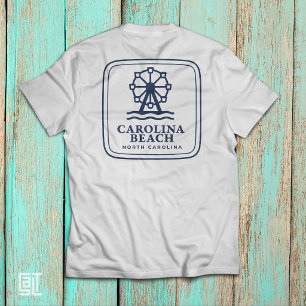 Camiseta Carolina Beach North Carolina Roda Gigante e Mar