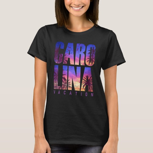Camiseta Carolina Beach Summer Vacation Matching Family Gro (Frente)