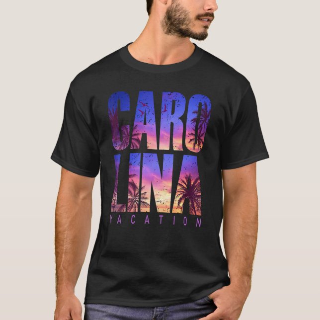 Camiseta Carolina Beach Summer Vacation Matching Family Gro (Frente)