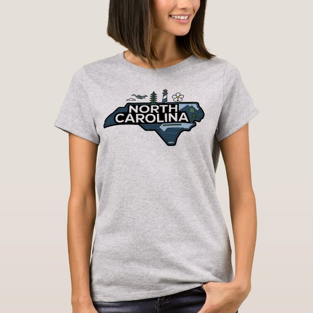 Camiseta Carolina do Norte, Estados Unidos (Frente)