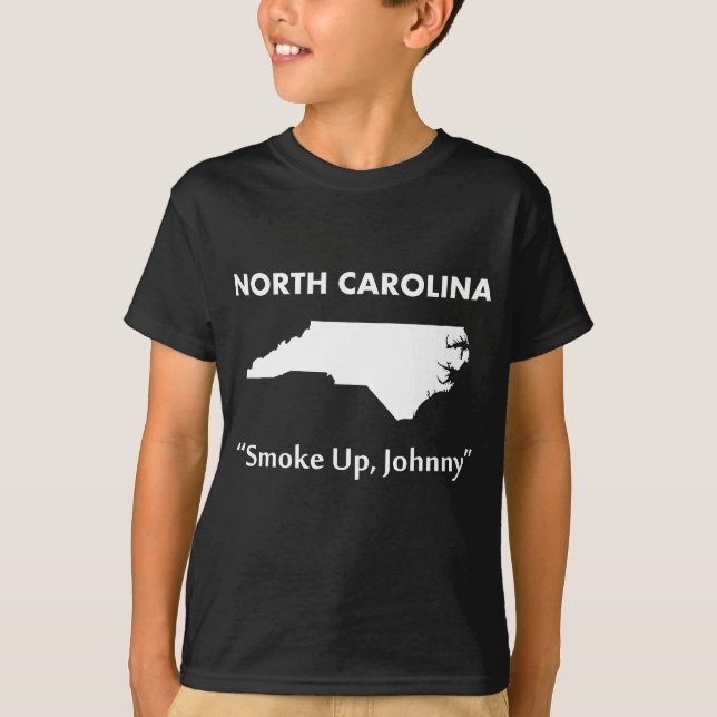 Camiseta Carolina do Norte - Fumaça, Johnny! (Frente)