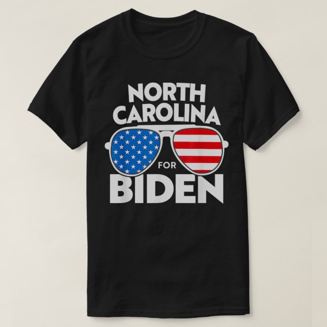 Camiseta Carolina do Norte para Biden Legal Tio Joe Aviator (Frente do Design)