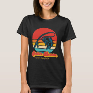 Camiseta Carolina do Norte Walleye Fish Retro Obx Outer Ban