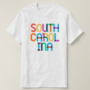 Camiseta Carolina do Sul Vintage Retro Colorido Pop Art 80s