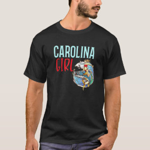 Camiseta Carolina Garota Surfer Garota Andando De Peixe No 