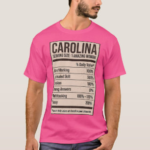 Camiseta Carolina Nutrição Fatos Nome Alias do Apelido