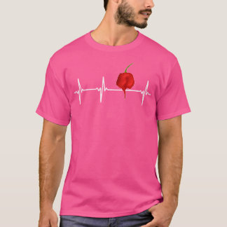 Camiseta Carolina Reaper Heartbeat Pepper Mais Alto