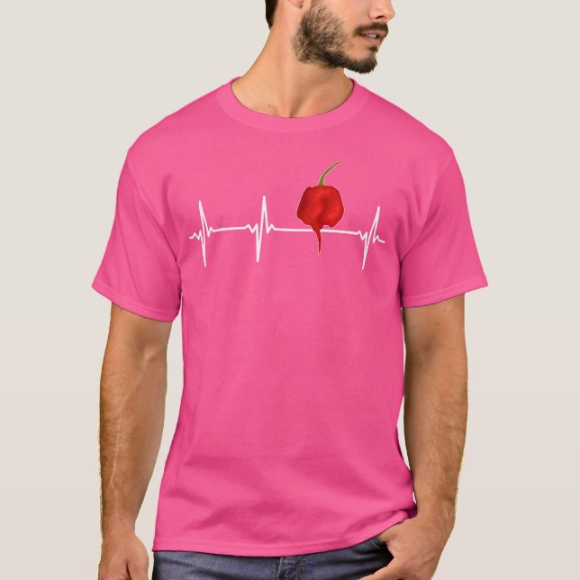 Camiseta Carolina Reaper Heartbeat Pepper Mais Alto (Frente)