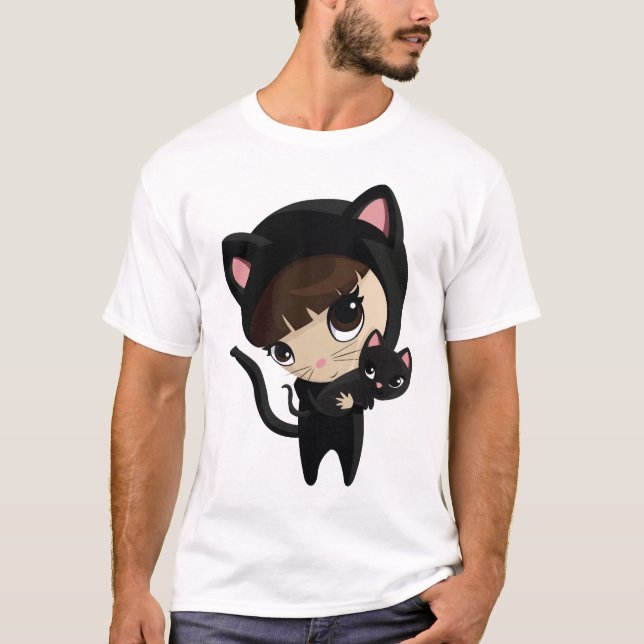 Camiseta Caroline e doces os gatos (Frente)