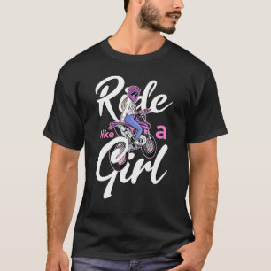 Camiseta Carona Como Um Biker De Camisa-Motocross Rapariga