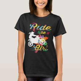 Camiseta Carona Como Um Pintinho De Motocicletas De Biker P