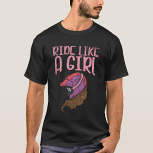 Camiseta Carona Como Uma Rapariga Motocross Dirt Bike Ra