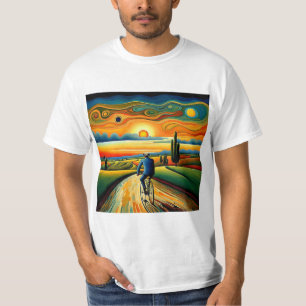 Camiseta Carona de bicicleta no pôr do sol 3