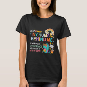 Camiseta Caros Homens Pequenos Atrás De Mim Professora De V